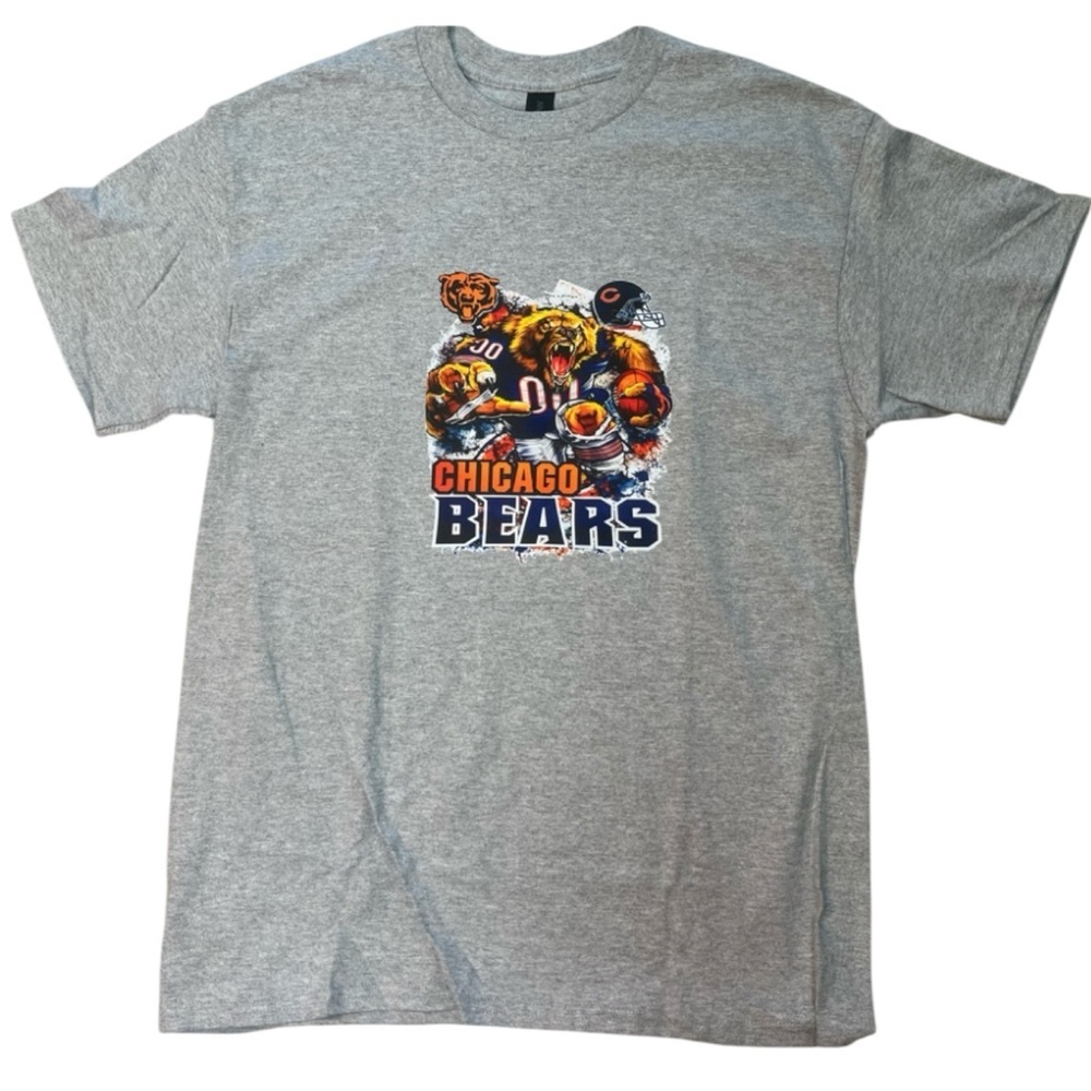 Sz Various Gray Chicago Bears Short Sleeve Tee